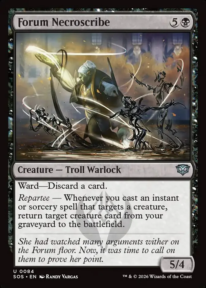 2026 Secrets of Strixhaven Forum Necroscribe #84 uncommon card image