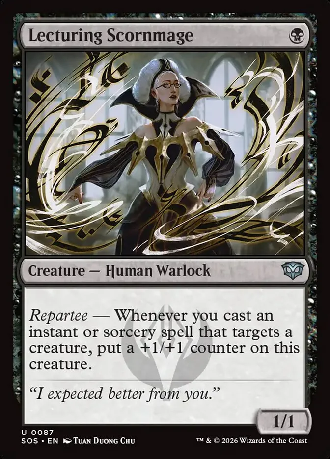 2026 Secrets of Strixhaven Lecturing Scornmage #87 uncommon card image