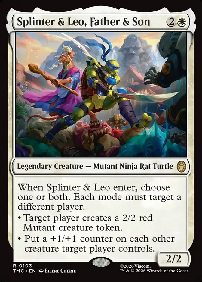 2026 Teenage Mutant Ninja Turtles Eternal Splinter & Leo, Father & Son #103 rare card image