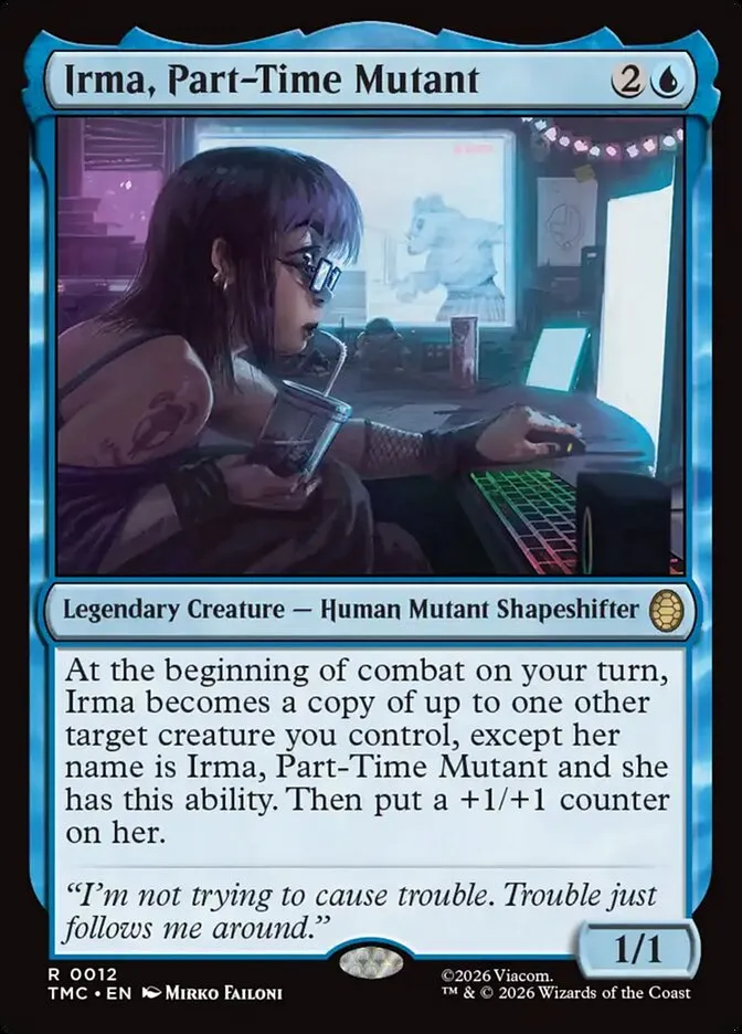 2026 Teenage Mutant Ninja Turtles Eternal Irma, Part-Time Mutant #12 rare card image