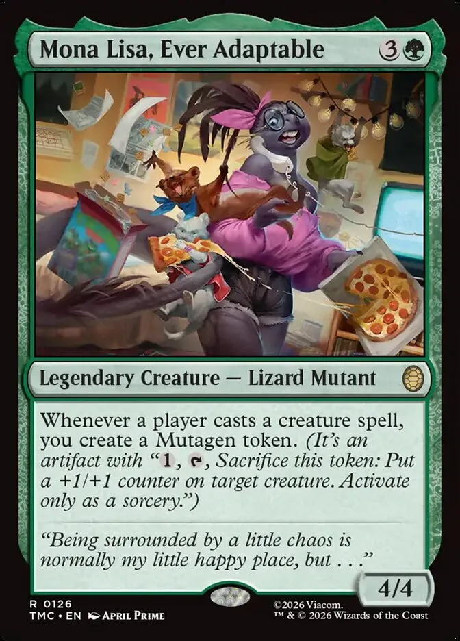 2026 Teenage Mutant Ninja Turtles Eternal Mona Lisa, Ever Adaptable #126 rare card image