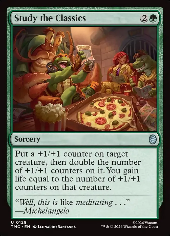 2026 Teenage Mutant Ninja Turtles Eternal Study the Classics #128 uncommon card image