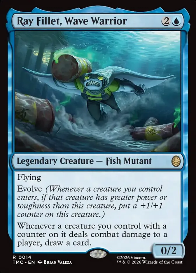 2026 Teenage Mutant Ninja Turtles Eternal Ray Fillet, Wave Warrior #14 rare card image