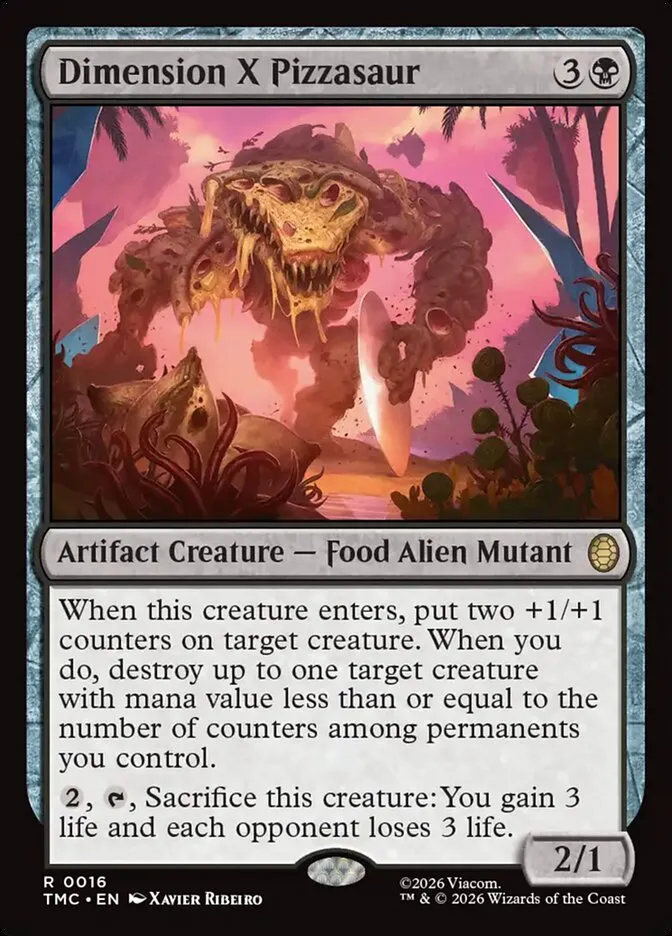 2026 Teenage Mutant Ninja Turtles Eternal Dimension X Pizzasaur #16 rare card image
