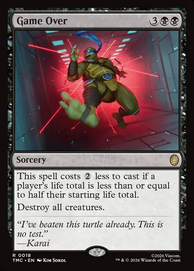 2026 Teenage Mutant Ninja Turtles Eternal Game Over #18 rare card image