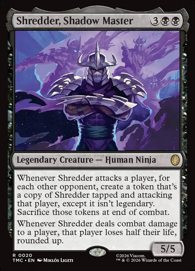 2026 Teenage Mutant Ninja Turtles Eternal Shredder, Shadow Master #20 rare card image