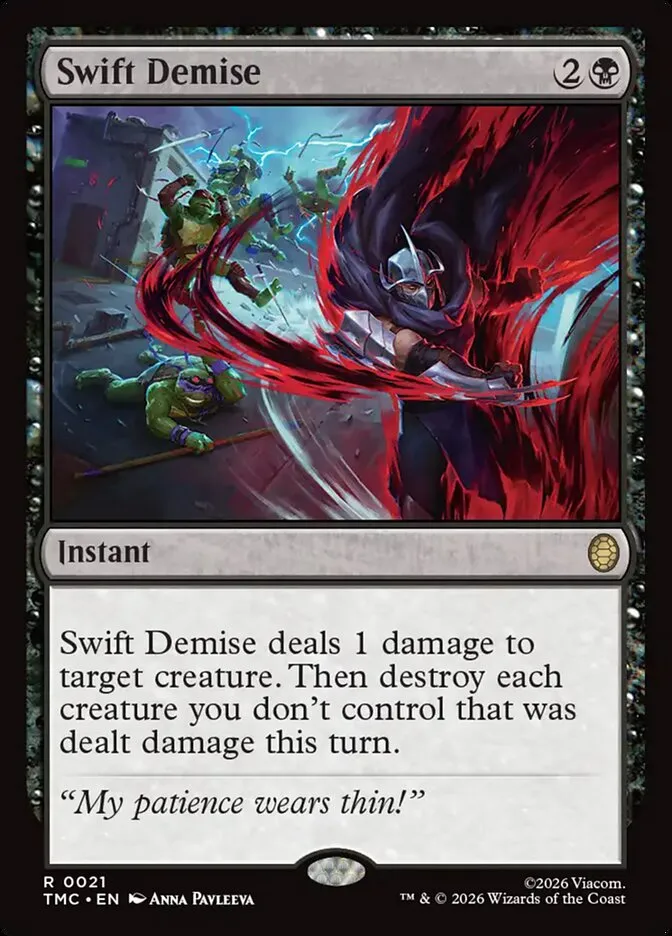 2026 Teenage Mutant Ninja Turtles Eternal Swift Demise #21 rare card image