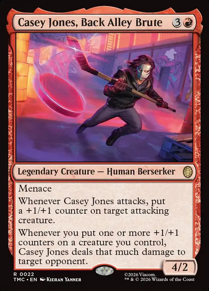 2026 Teenage Mutant Ninja Turtles Eternal Casey Jones, Back Alley Brute #22 rare card image