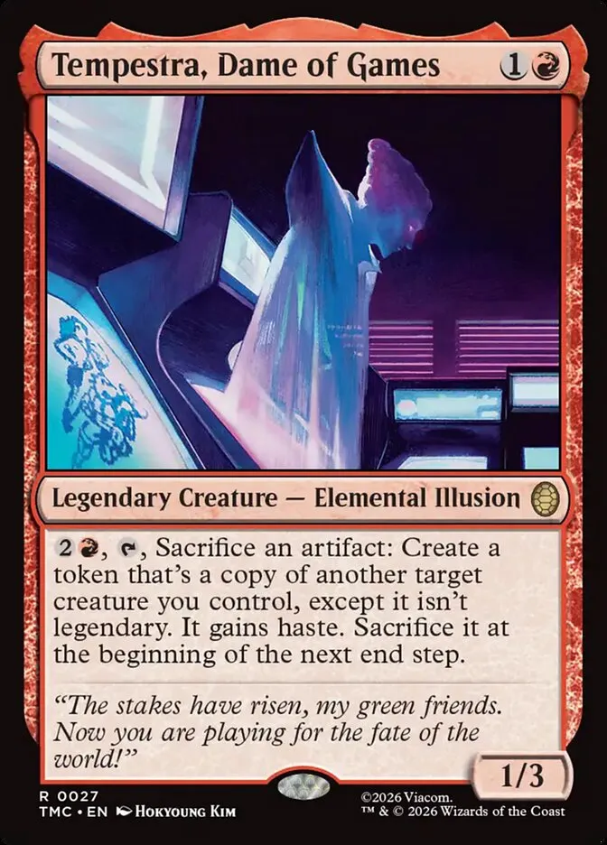 2026 Teenage Mutant Ninja Turtles Eternal Tempestra, Dame of Games #27 rare card image