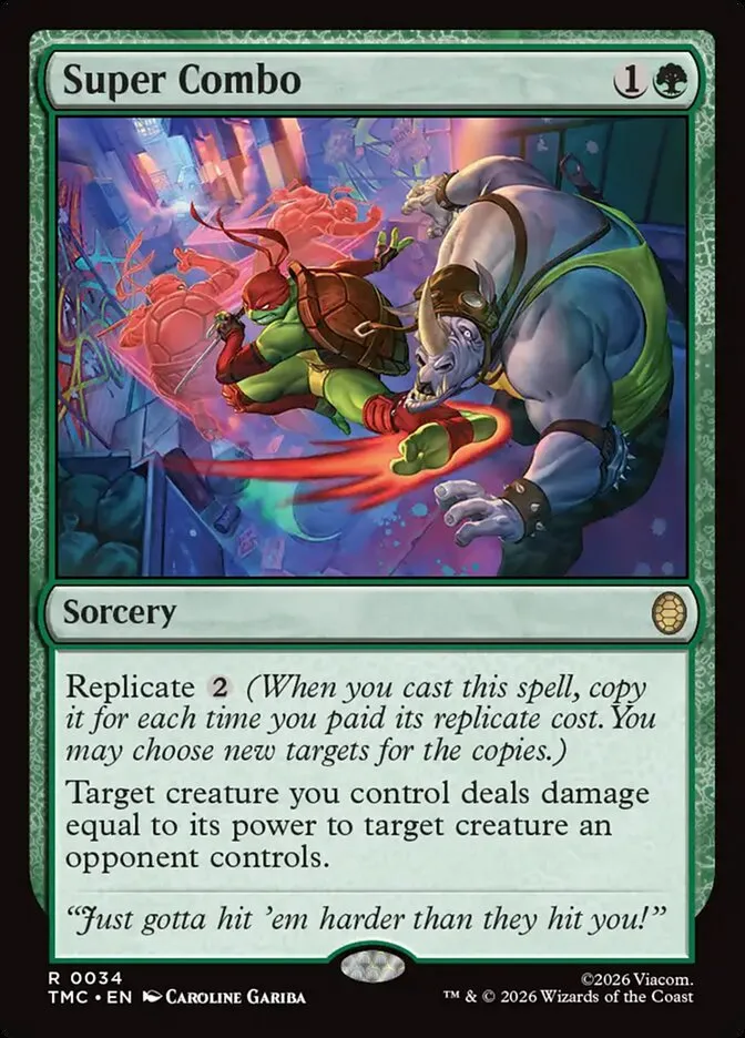 2026 Teenage Mutant Ninja Turtles Eternal Super Combo #34 rare card image