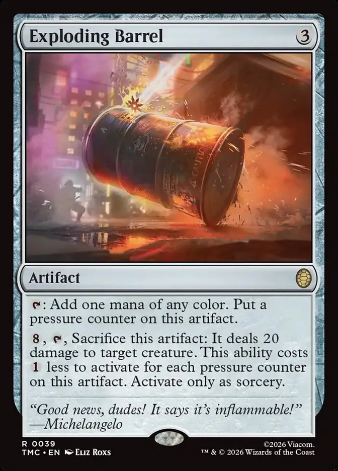 2026 Teenage Mutant Ninja Turtles Eternal Exploding Barrel #39 rare card image
