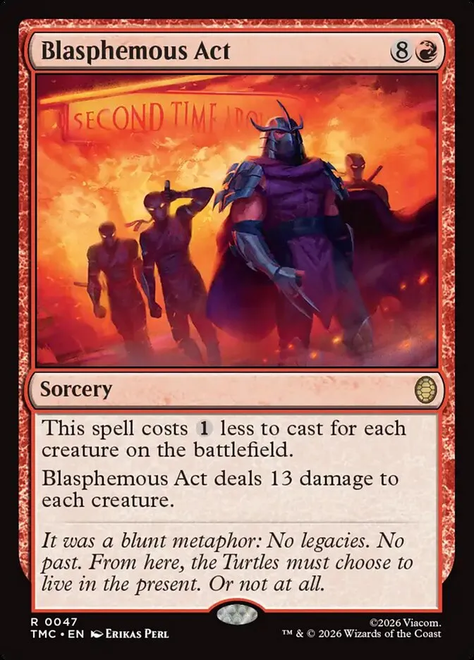 2026 Teenage Mutant Ninja Turtles Eternal Blasphemous Act #47 rare card image
