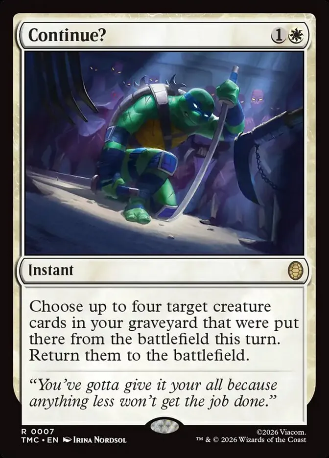 2026 Teenage Mutant Ninja Turtles Eternal Continue? #7 rare card image