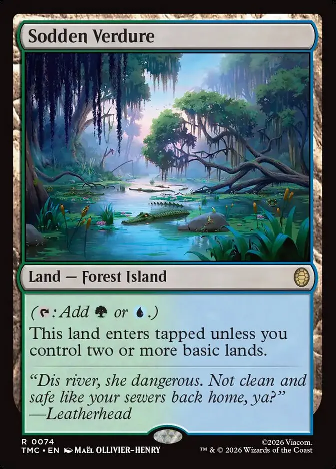 2026 Teenage Mutant Ninja Turtles Eternal Sodden Verdure #74 rare card image