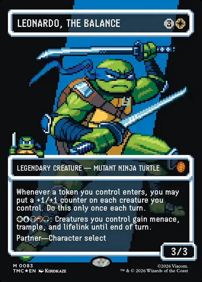 2026 Teenage Mutant Ninja Turtles Eternal Leonardo, the Balance #83 mythic card image