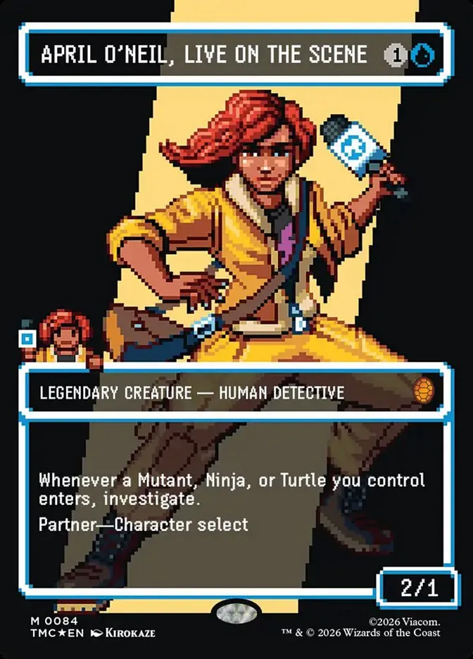 2026 Teenage Mutant Ninja Turtles Eternal April O'Neil, Live on the Scene #84 mythic card image