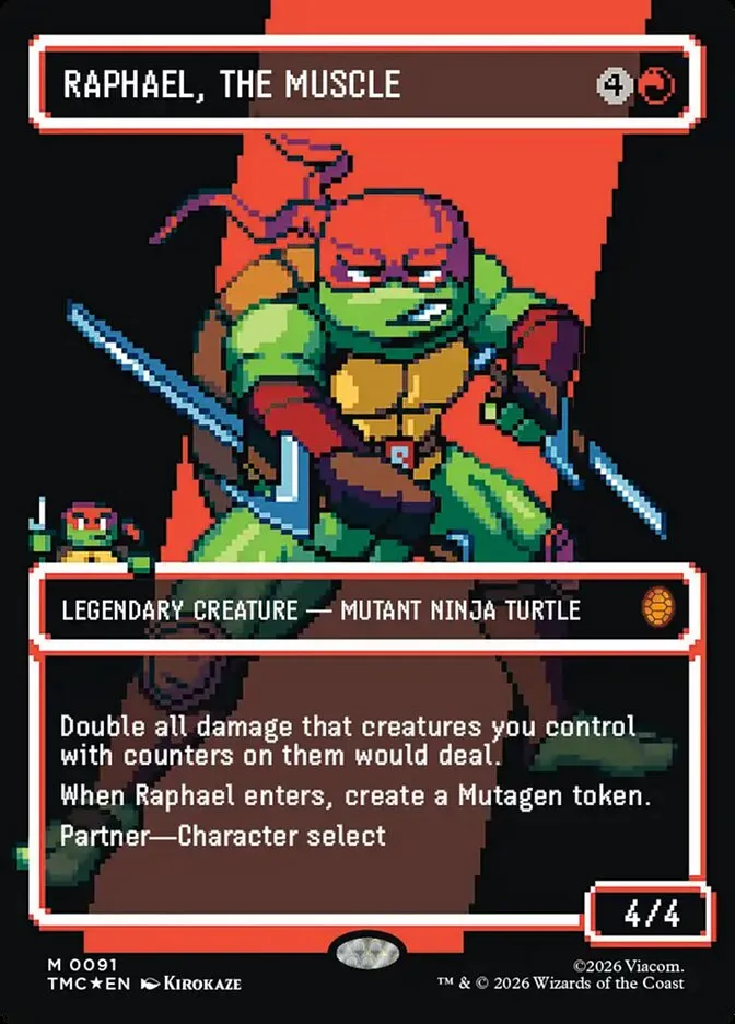 2026 Teenage Mutant Ninja Turtles Eternal Raphael, the Muscle #91 mythic card image