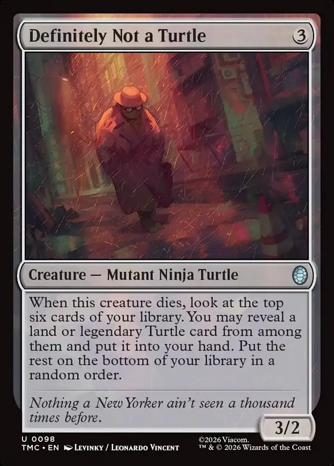 2026 Teenage Mutant Ninja Turtles Eternal Definitely Not a Turtle #98 uncommon card image