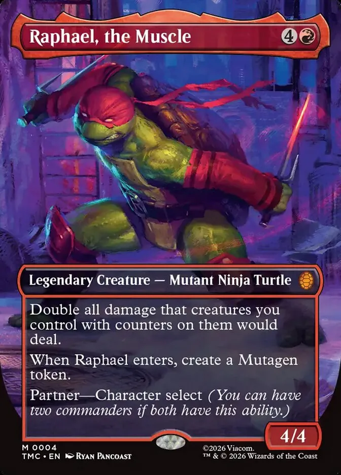 2026 Teenage Mutant Ninja Turtles Eternal Raphael, the Muscle #4 mythic card image