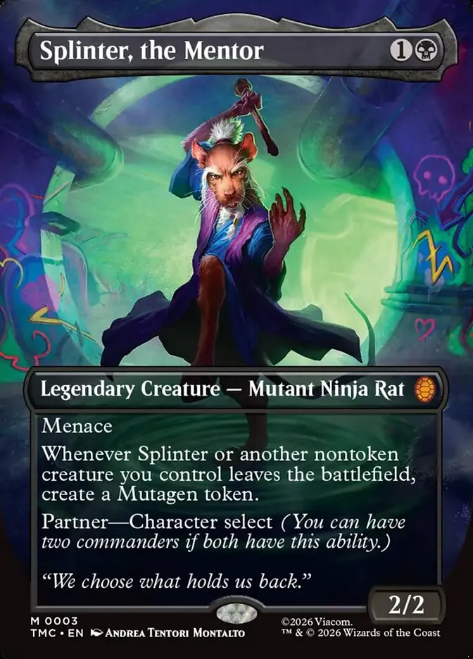 2026 Teenage Mutant Ninja Turtles Eternal Splinter, the Mentor #3 mythic card image