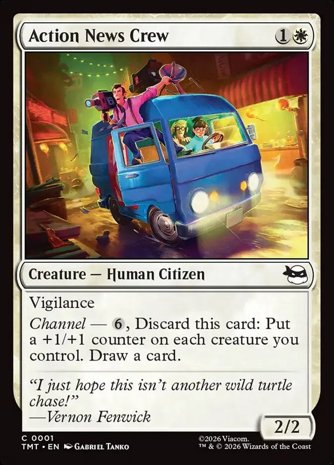 2026 Teenage Mutant Ninja Turtles Action News Crew [Foil] common #1 common card image
