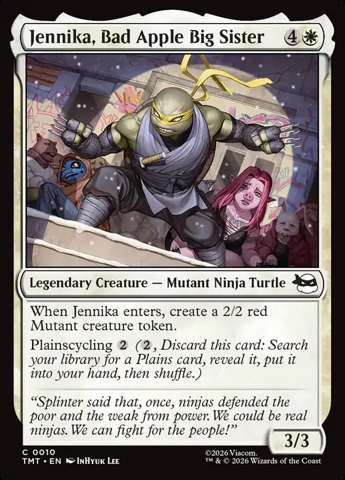 2026 Teenage Mutant Ninja Turtles Jennika, Bad Apple Big Sister common #10 common card image