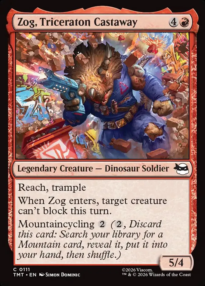 2026 Teenage Mutant Ninja Turtles Zog, Triceraton Castaway #111 common card image