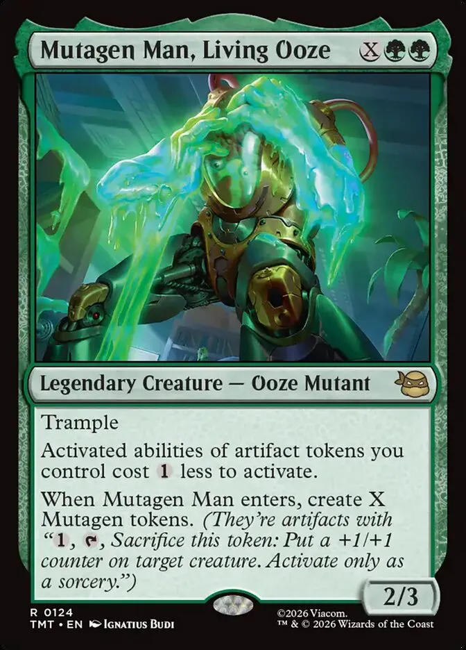 2026 Teenage Mutant Ninja Turtles Mutagen Man, Living Ooze #124 rare card image