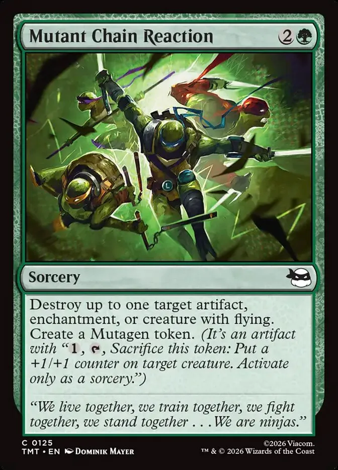 2026 Teenage Mutant Ninja Turtles Mutant Chain Reaction #125 common card image