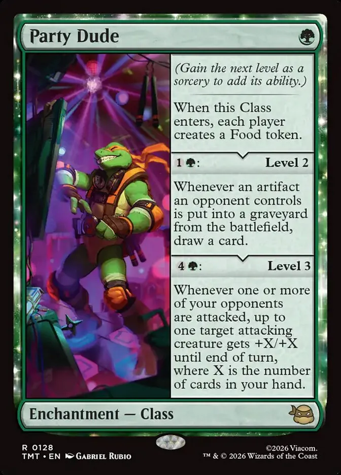 2026 Teenage Mutant Ninja Turtles Party Dude #128 rare card image
