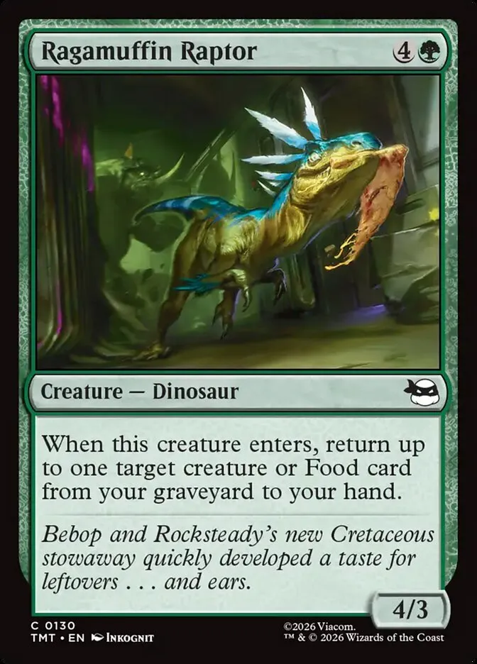 2026 Teenage Mutant Ninja Turtles Ragamuffin Raptor #130 common card image