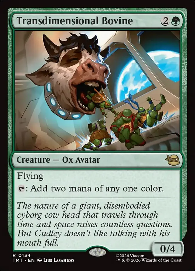 2026 Teenage Mutant Ninja Turtles Transdimensional Bovine #134 rare card image