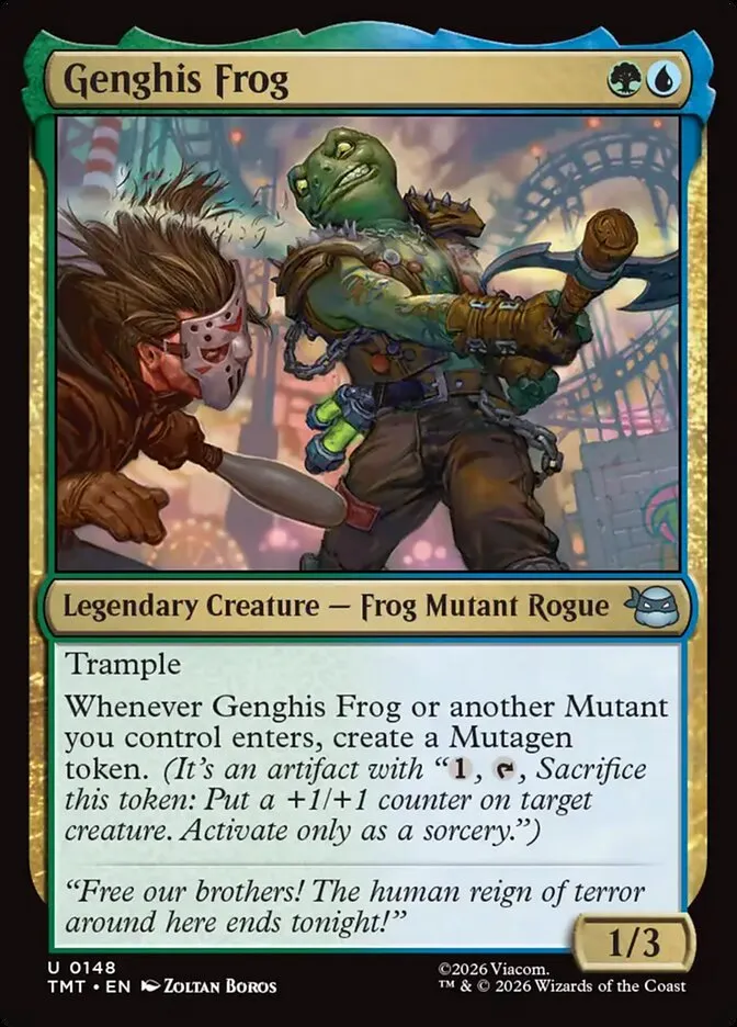 2026 Teenage Mutant Ninja Turtles Genghis Frog #148 uncommon card image