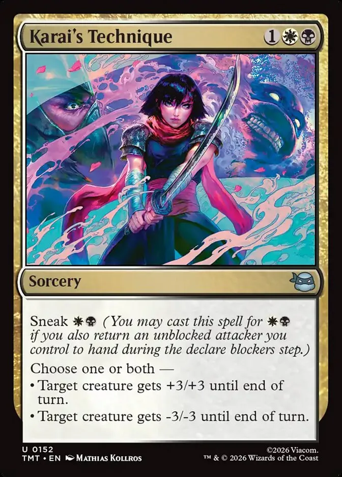 2026 Teenage Mutant Ninja Turtles Karai's Technique #152 uncommon card image