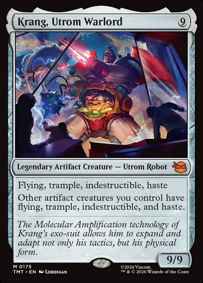 2026 Teenage Mutant Ninja Turtles Krang, Utrom Warlord #175 mythic card image