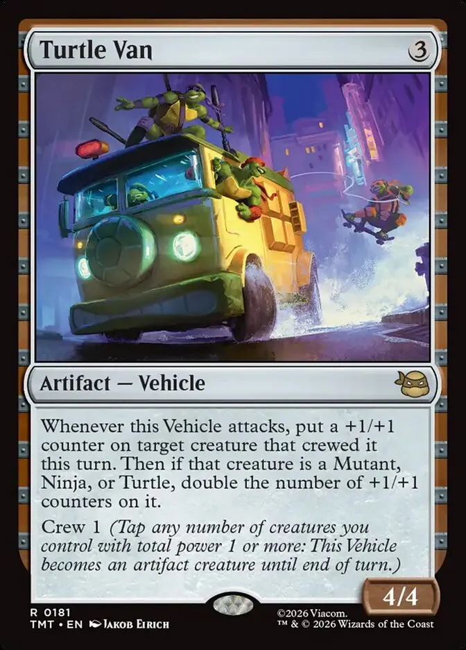 2026 Teenage Mutant Ninja Turtles Turtle Van #181 rare card image