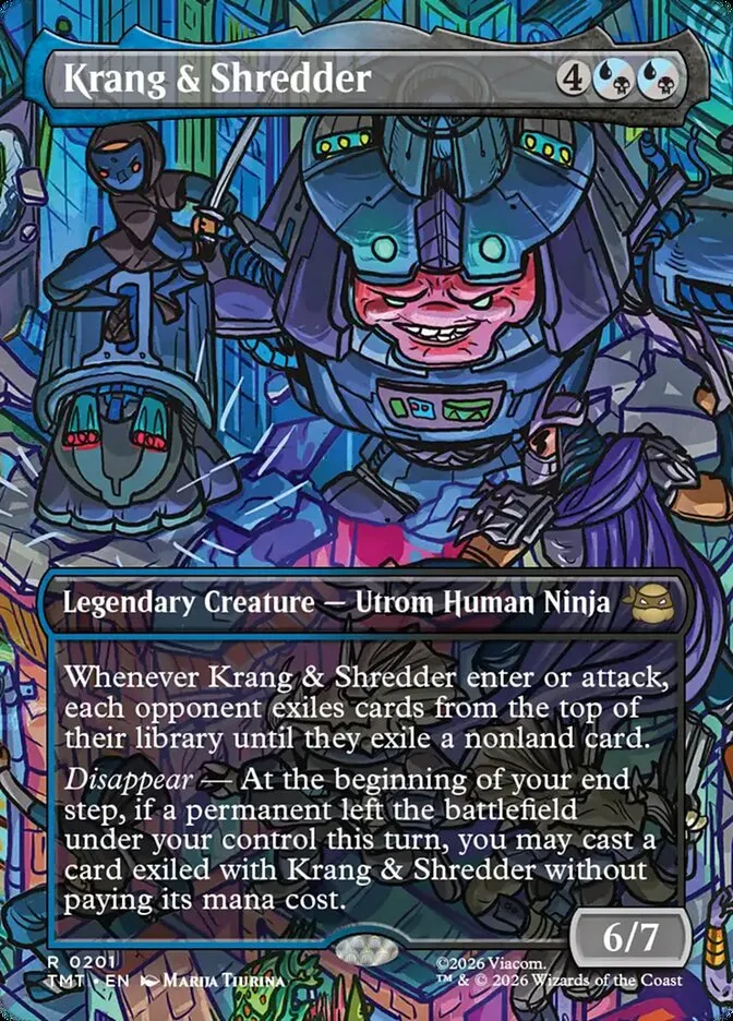 2026 Teenage Mutant Ninja Turtles Krang & Shredder #201 rare card image