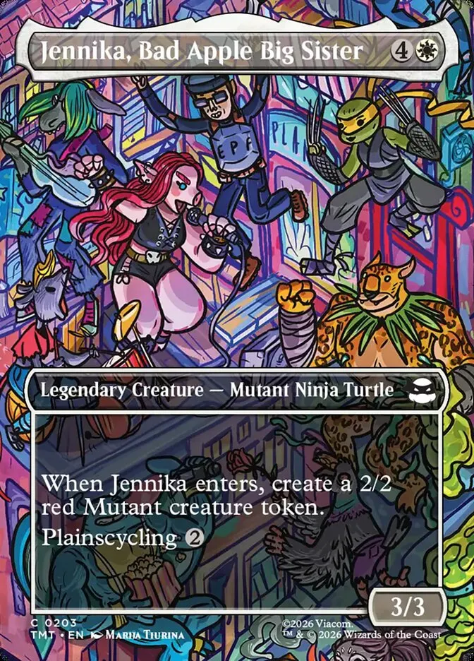 2026 Teenage Mutant Ninja Turtles Jennika, Bad Apple Big Sister #203 common card image
