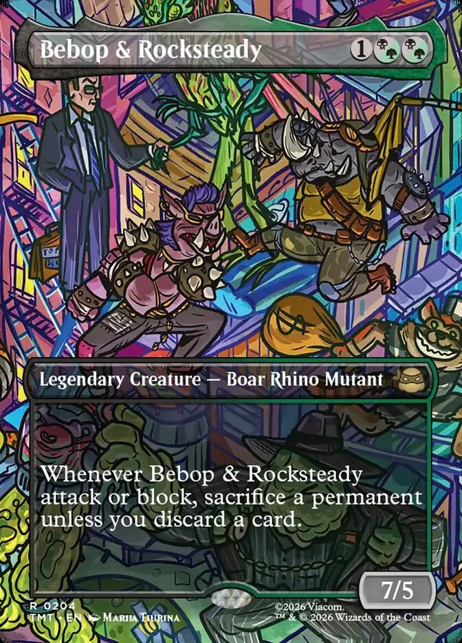 2026 Teenage Mutant Ninja Turtles Bebop & Rocksteady #204 rare card image