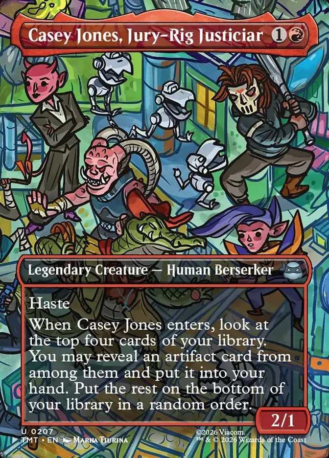 2026 Teenage Mutant Ninja Turtles Casey Jones, Jury-Rig Justiciar #207 uncommon card image