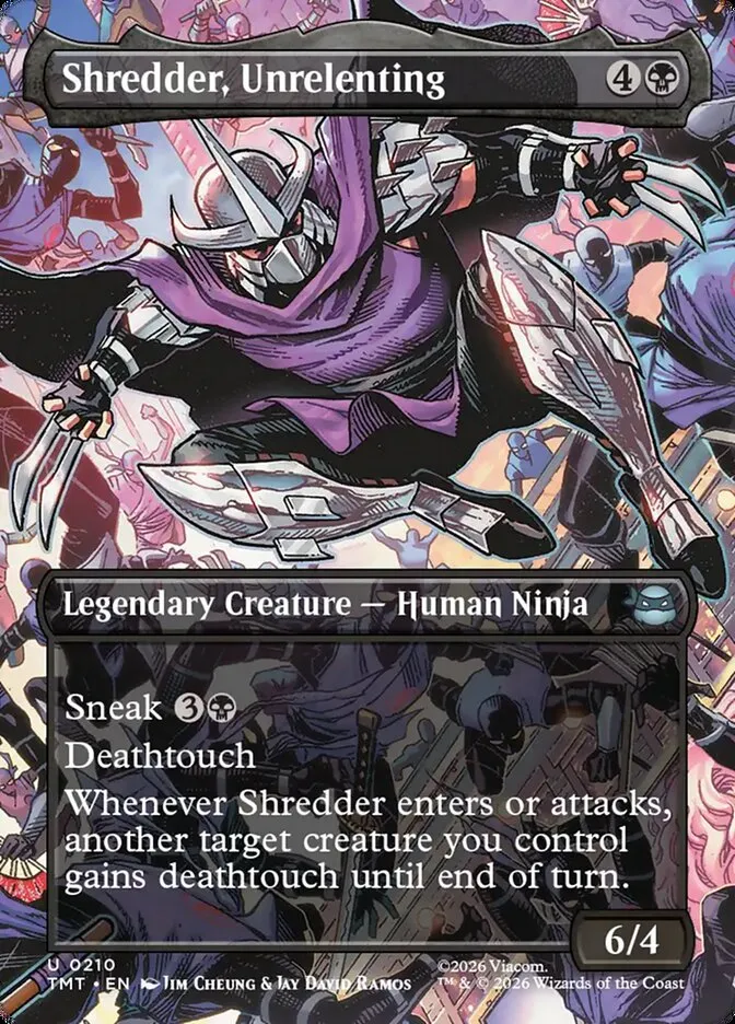 2026 Teenage Mutant Ninja Turtles Shredder, Unrelenting #210 uncommon card image