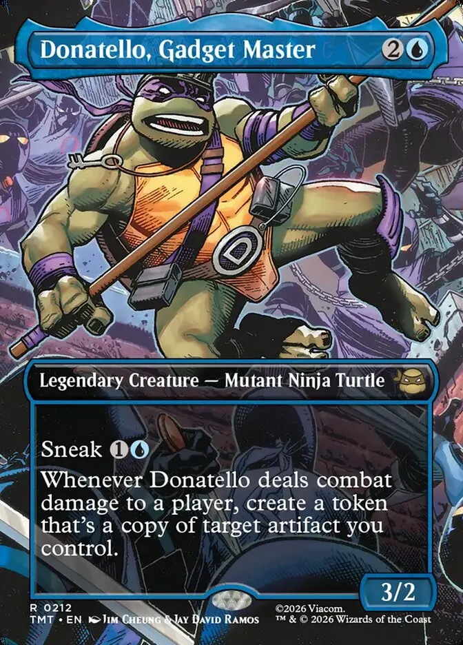 2026 Teenage Mutant Ninja Turtles Donatello, Gadget Master #212 rare card image