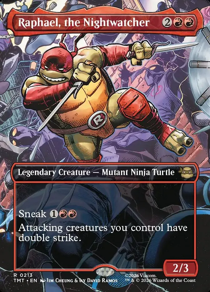 2026 Teenage Mutant Ninja Turtles Raphael, the Nightwatcher #213 rare card image