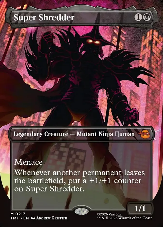 2026 Teenage Mutant Ninja Turtles Super Shredder #217 mythic card image