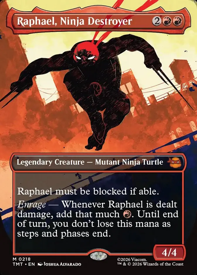 2026 Teenage Mutant Ninja Turtles Raphael, Ninja Destroyer #218 mythic card image