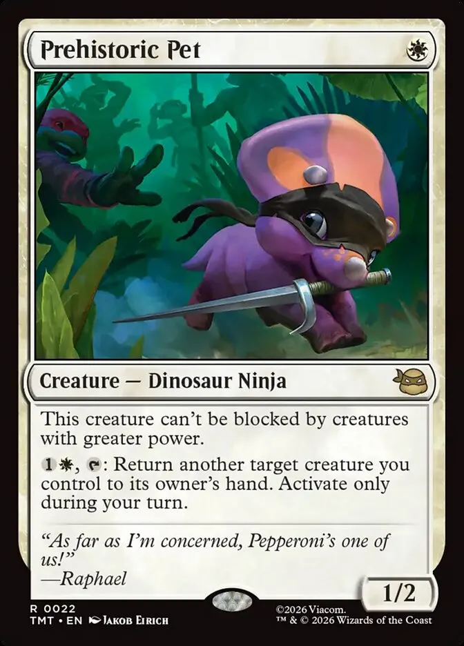 2026 Teenage Mutant Ninja Turtles Prehistoric Pet #22 rare card image