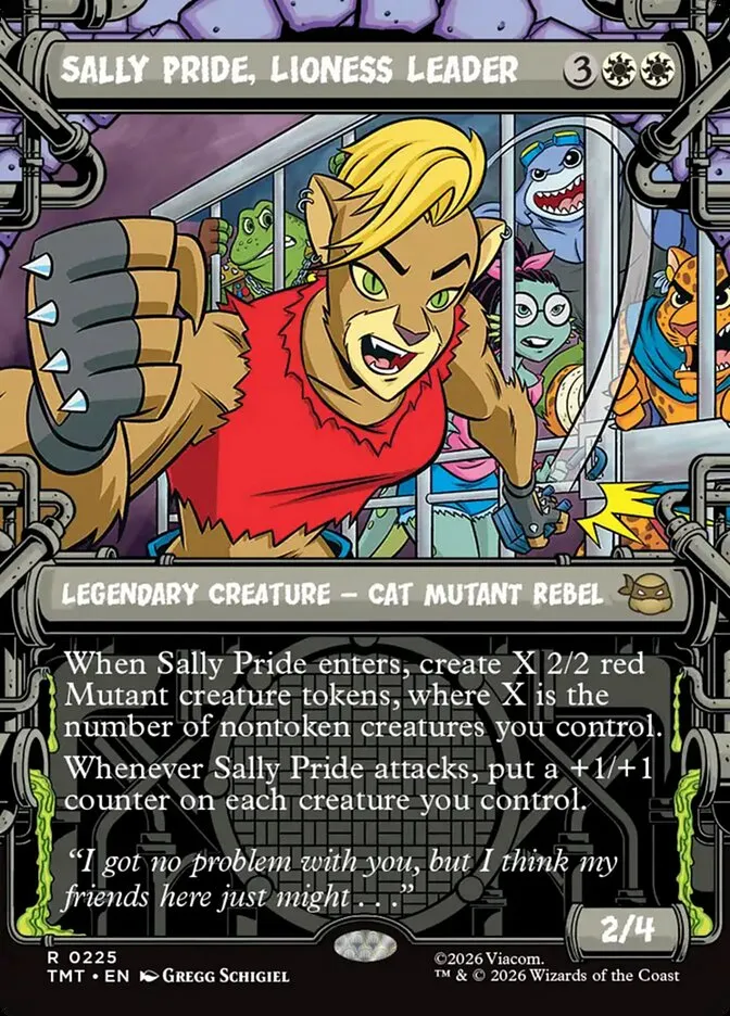 2026 Teenage Mutant Ninja Turtles Sally Pride, Lioness Leader #225 rare card image