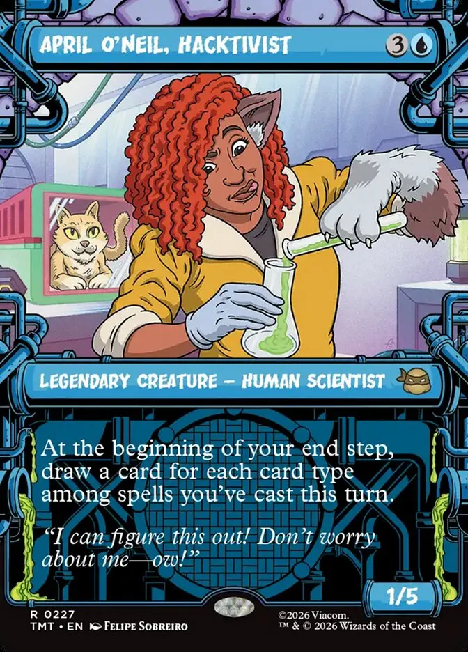 2026 Teenage Mutant Ninja Turtles April O'Neil, Hacktivist #227 rare card image
