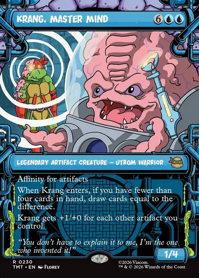 2026 Teenage Mutant Ninja Turtles Krang, Master Mind #230 rare card image