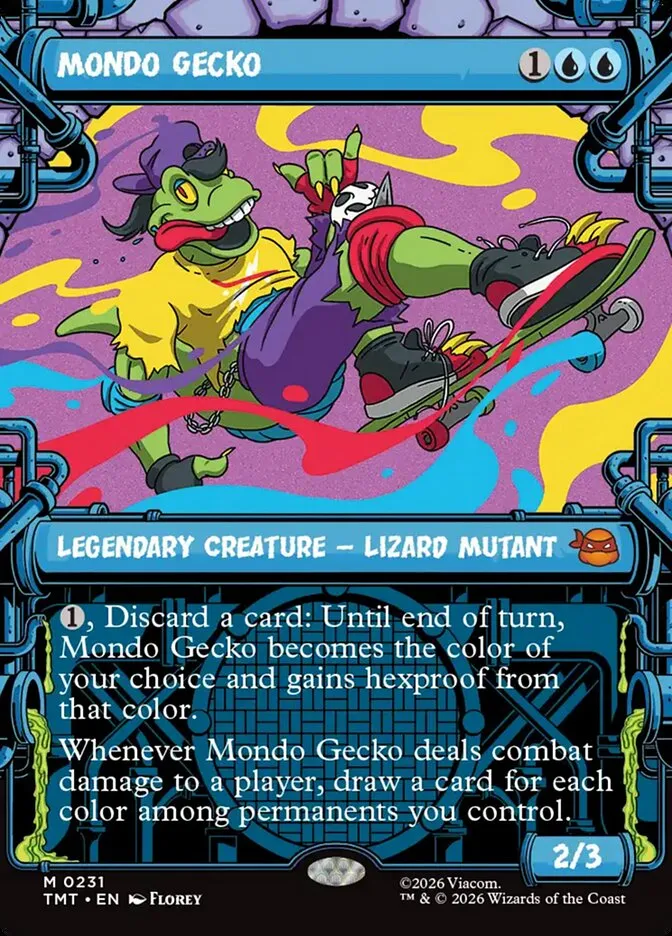 2026 Teenage Mutant Ninja Turtles Mondo Gecko #231 mythic card image